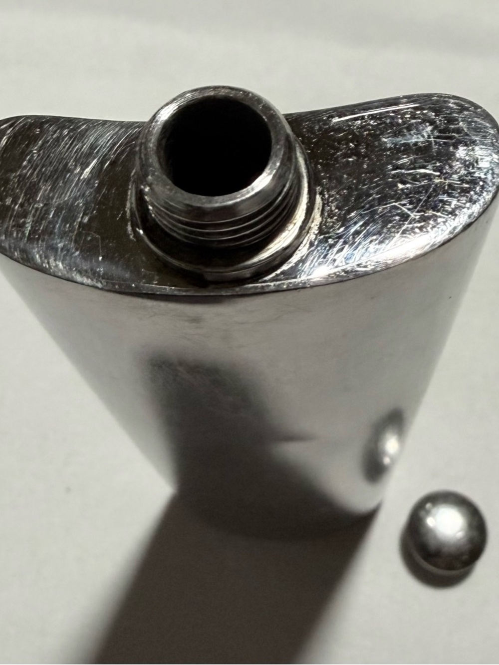Metal Modern Stainless  18/10 Hip Flask  6 1/4 Inches Tall